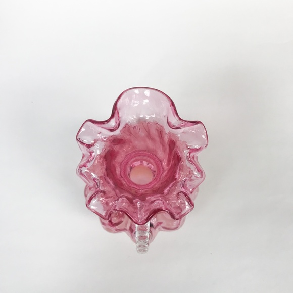 Cranberry Ruffled Glass Pitcher - Fenton? - Picture 5 of 7